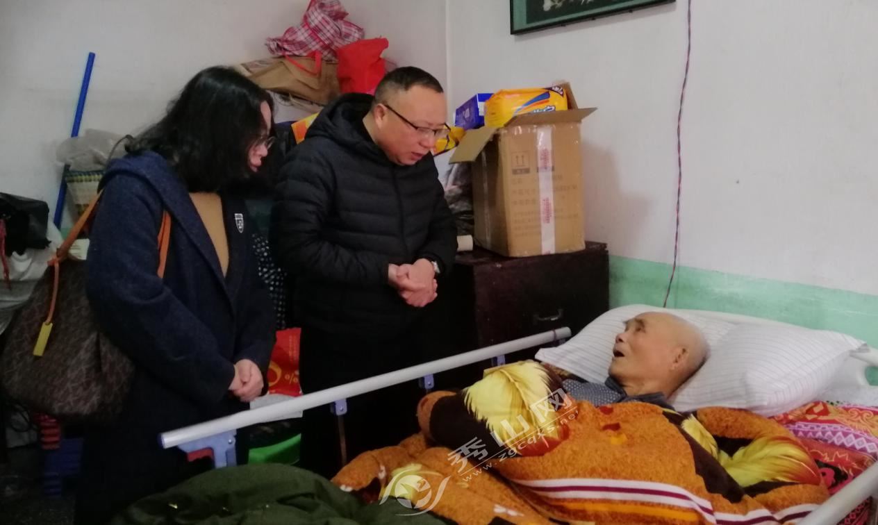 蔡向超看望慰问抗美援朝老战士侯勤锐.